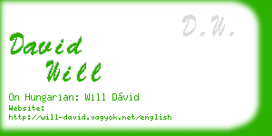 david will business card